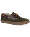 Sperry Men's Bahama Ii Wool & Leather Boat Shoes In Olive