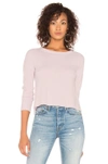 Brown Allan Swtr The Cropped Crew Sweater In Lavender. In Orchid Ice
