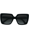 Gucci Eyewear Crystal Logo Sunglasses - Black In 黑色