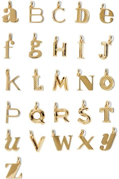 Monica Vinader A-z Alphabet Letter Gold Vermeil Pendants