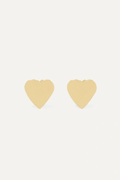 Jennifer Meyer Heart 18-karat Gold Earrings