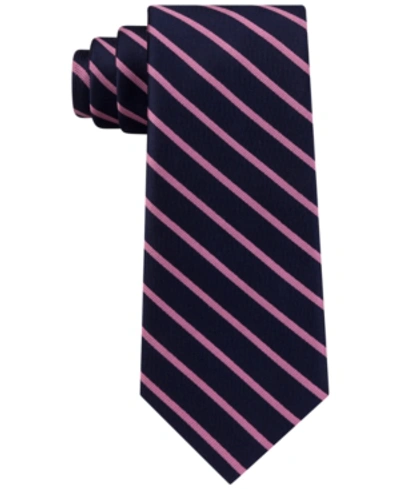 Tommy Hilfiger Men's Exotic Woven Striped Silk Tie In Quartz