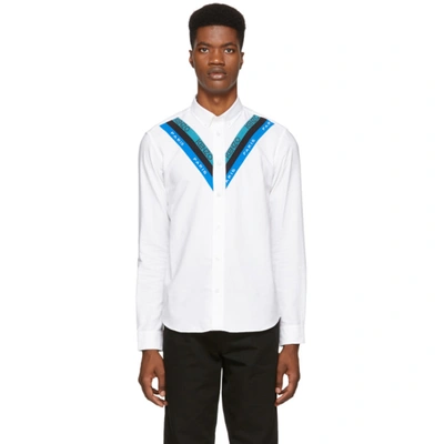 Kenzo Branded Panel Button-down Shirt In 01 White