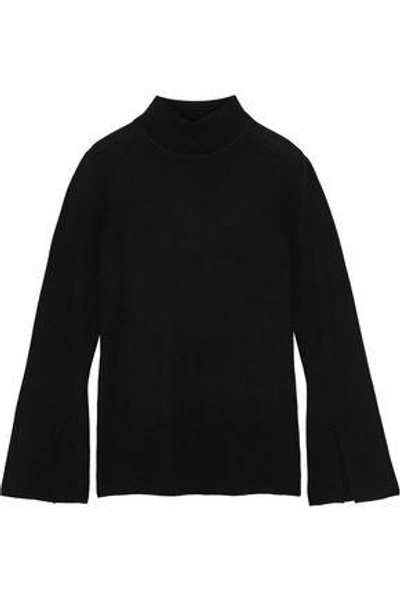 Iris & Ink Ryan Wool Turtleneck Sweater In Black