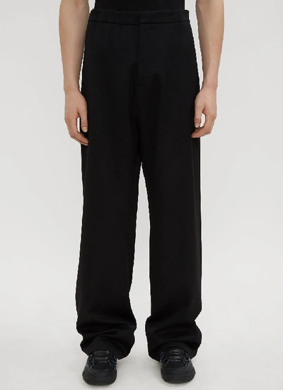 Raf Simons Elastic Back Wide Leg Pants In Black