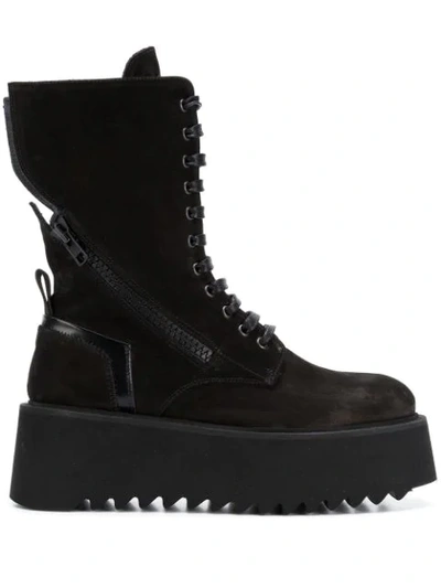 Bruno Bordese Platform Mid-sole Boots - 黑色 In Black