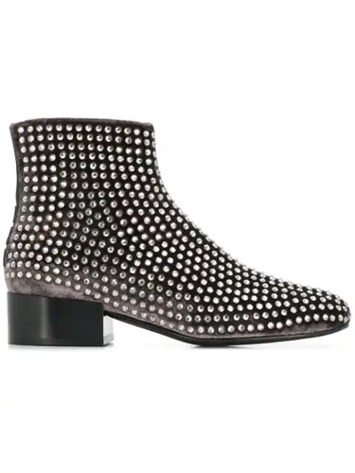 Alberto Gozzi Studded Ankle Boots - 灰色 In Grey