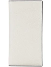 Valextra Foldover Card Wallet In Grey