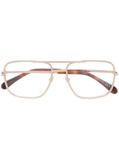 Givenchy Classic Aviator Glasses In Metallic