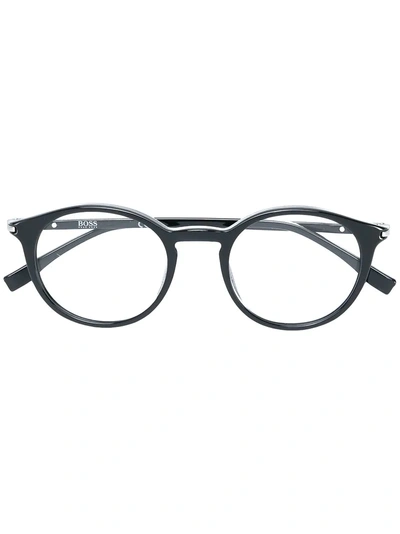 Hugo Boss Boss  Classic Round Glasses - Black