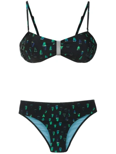 Lygia & Nanny Printed Ester Bikini Set In Black