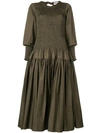 Molly Goddard Shaan Shirred Dress - Green