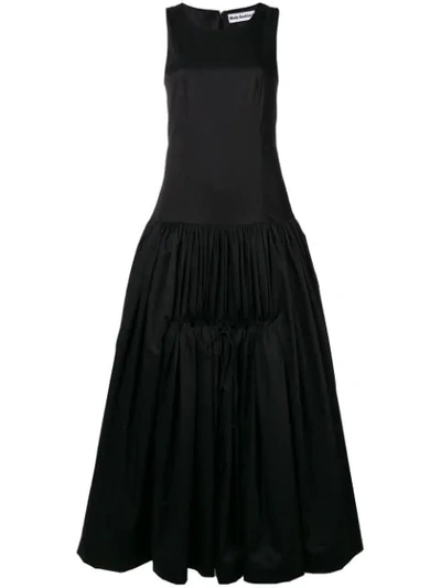 Molly Goddard Lena Poplin Dress In Black