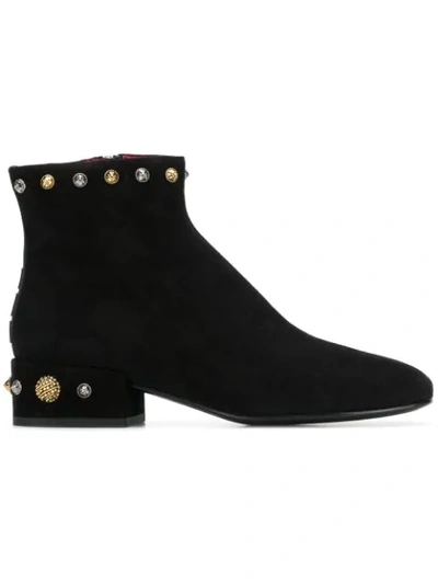 Alberto Gozzi Embellished Ankle Boots - Black