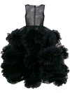 Molly Goddard Oversized Ruffle Dress - Black