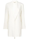 Chloé Tennis Stripe Wool No Button Blazer In Buttercream