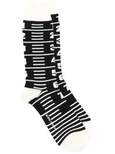 Henrik Vibskov Measuretape Socks - Black
