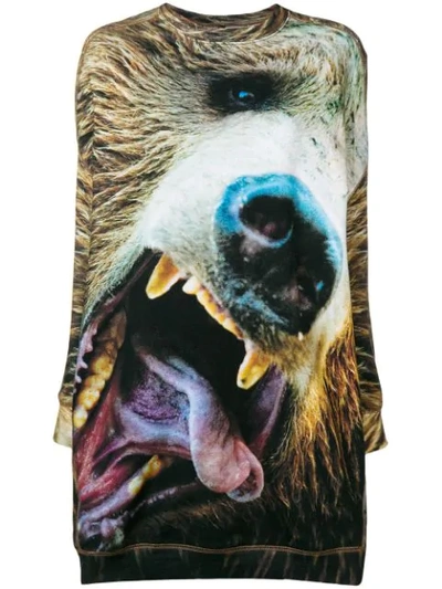 R13 Bear Grunge Sweater Dress In Multicolor