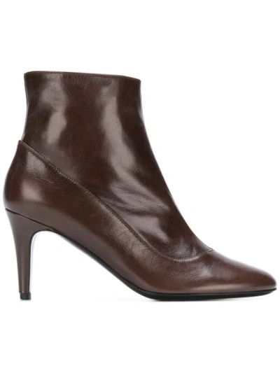 Michel Vivien Violet Ankle Boots In Brown