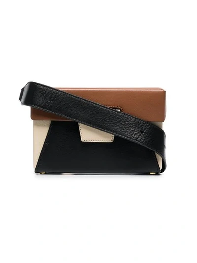 Yuzefi Brown And Beige Lola Leather Belt Bag In Brown