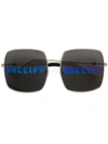 Gucci Eyewear Fy Print Sunglasses - Metallic