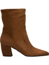 Prada Pointed Ankle Boots In Brown