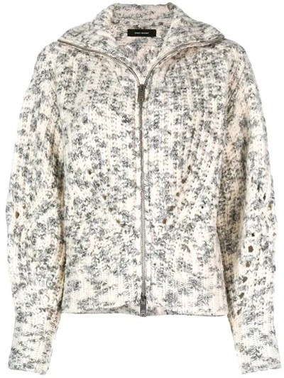 Isabel Marant Bomber Styled Cardigan In White