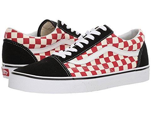 vans old skool checkerboard red black
