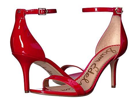 red patent sandals