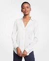 Ann Taylor Petite Essential Shirt In Winter White