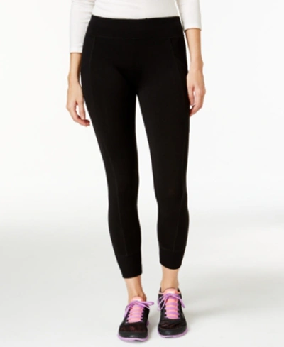 Calvin Klein Performance Jumbo-logo High-waist 7/8 Length Leggings In Black Iridescent Co