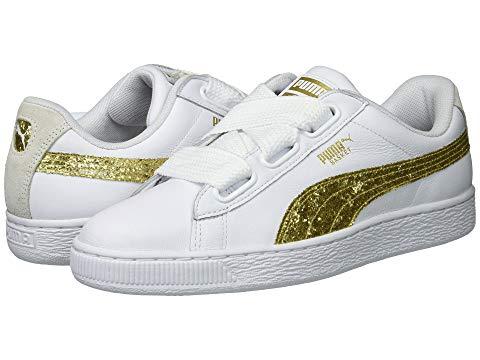 puma basket white gold