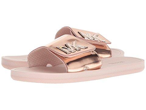 mk rose gold slides