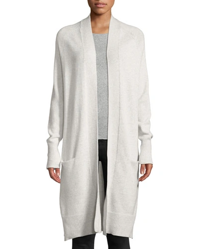 Autumn Cashmere Open-front Maxi Cashmere Cardigan In Gray