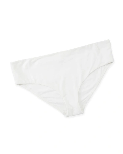 Skin Supernatural Aja Seamless Organic Cotton Boyshort Briefs In White