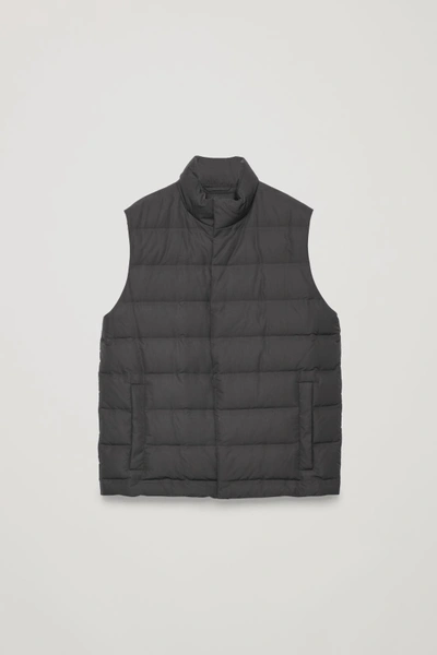 Cos Padded Gilet In Black