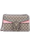 Gucci Small Dionysus Crystal Embellished Gg Supreme Canvas & Suede Shoulder Bag - Beige