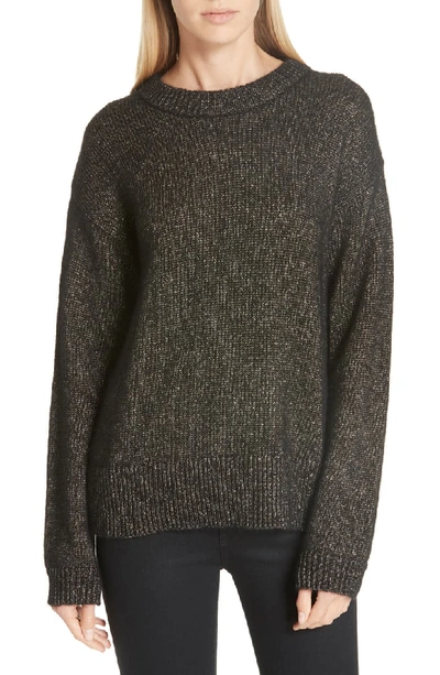 A.l.c Bowen Metallic Pullover Sweater In Black/ Gold