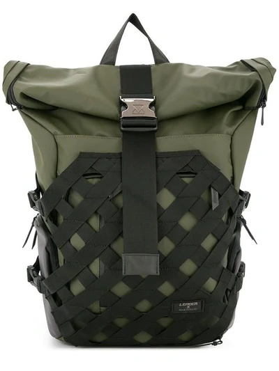 Makavelic Fearless Rolltop Backpack In Green