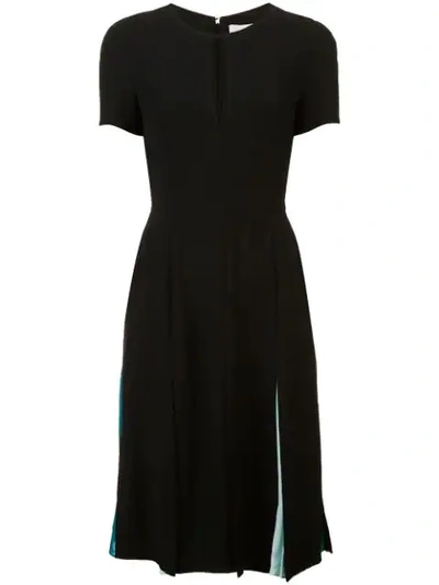 Carolina Herrera Key Hole Pleated Dress - Black