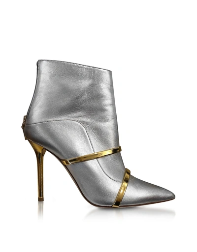 Malone Souliers Madison 100 Metallic Nappa Leather Boots In Silver