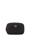 Coach Pebbled Leather Belt Bag In Gold/black