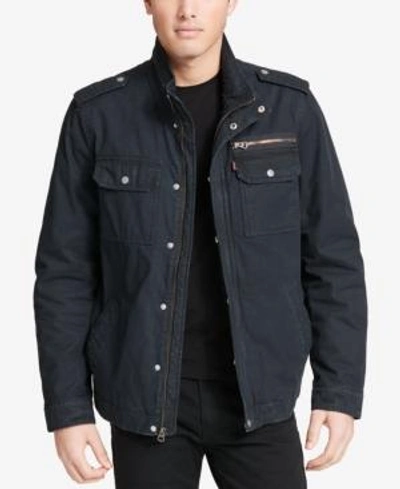 Levi's Men's Cotton Zip-front Jacket In Navy