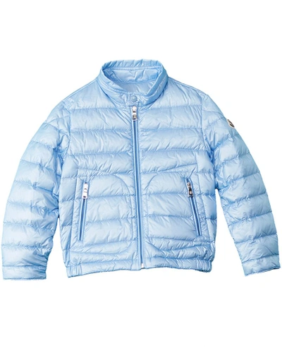Moncler Quilted Down Puffer Jacket In Blue