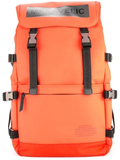 Makavelic Ludus Box-logo Backpack In Yellow