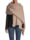 White + Warren Cashmere Travel Wrap In Mink Heather