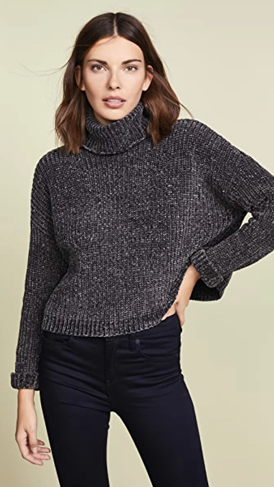 Blank Denim Chenille Sweater In Mica