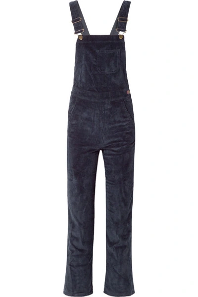 M.i.h. Jeans Korine Cotton-blend Corduroy Overalls In Midnight Blue