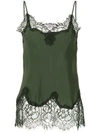 Gold Hawk Lace Trim Cami - Green