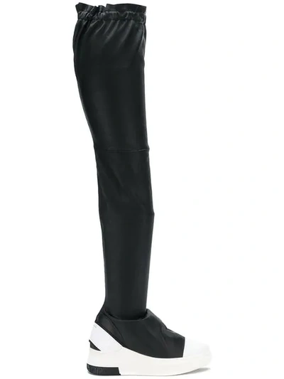 Cinzia Araia Thigh Boots In Black